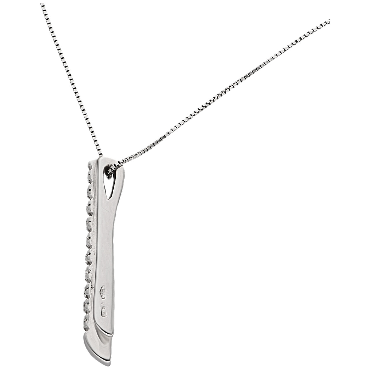 Collana in oro bianco con pendente diamanti_3