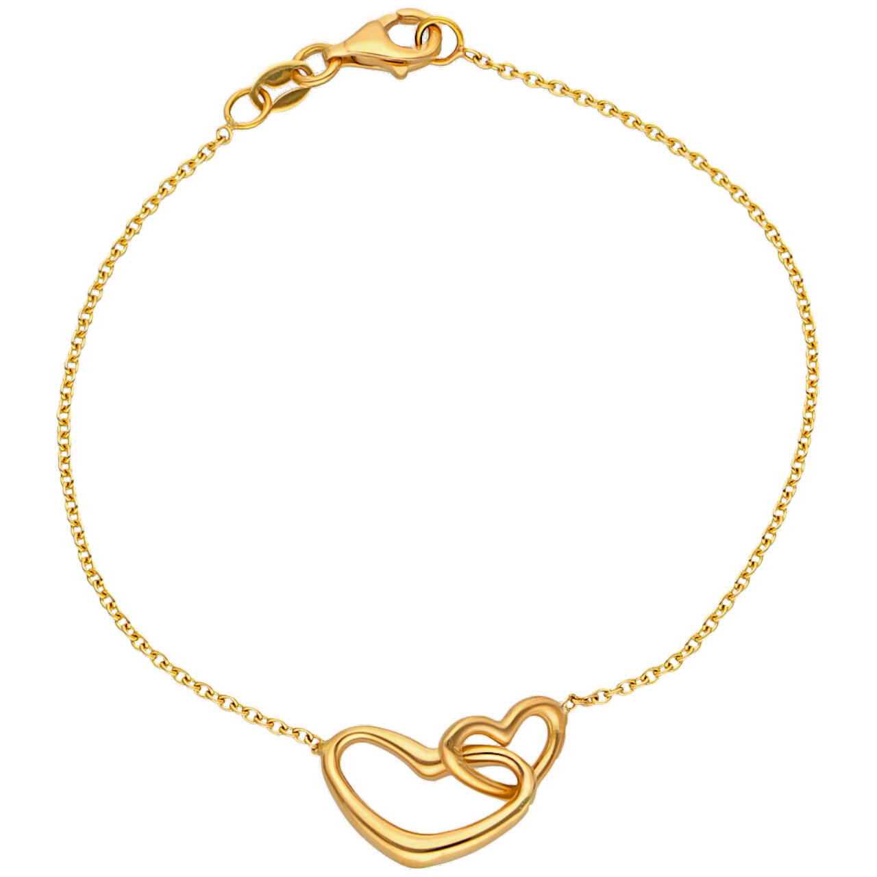 Bracciale oro giallo con cuori