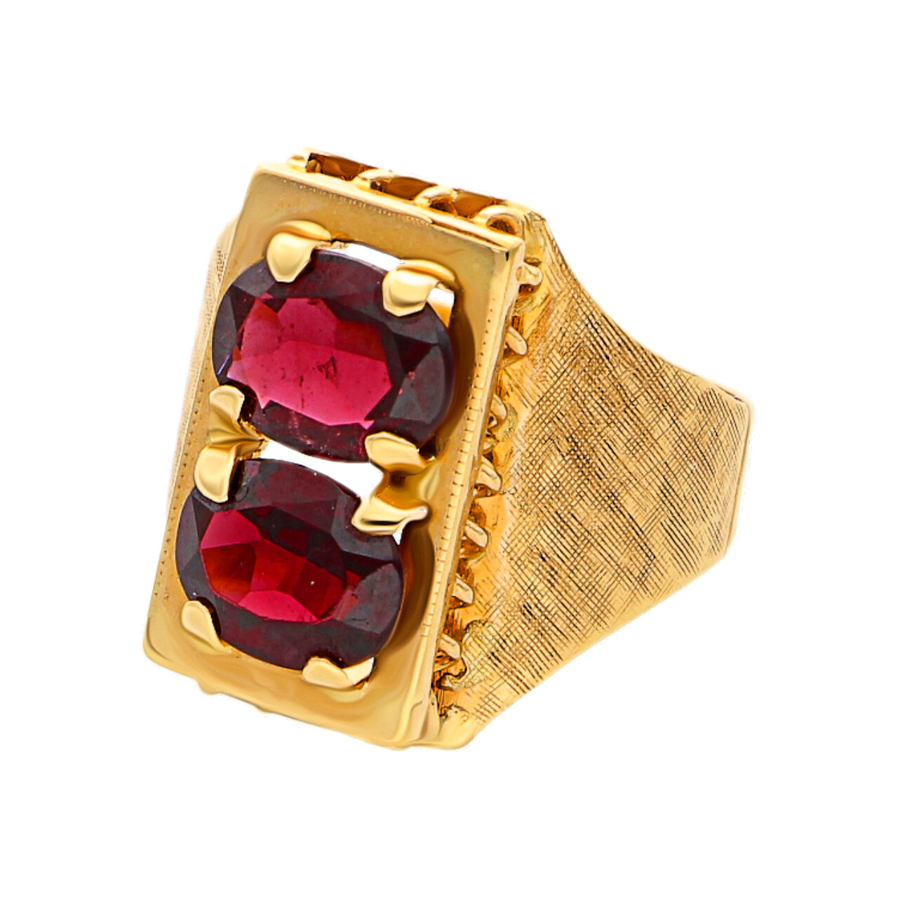 Anello oro giallo con granati_2