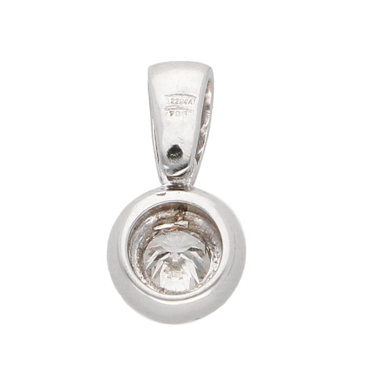 Ciondolo punto luce diamante in oro bianco_4