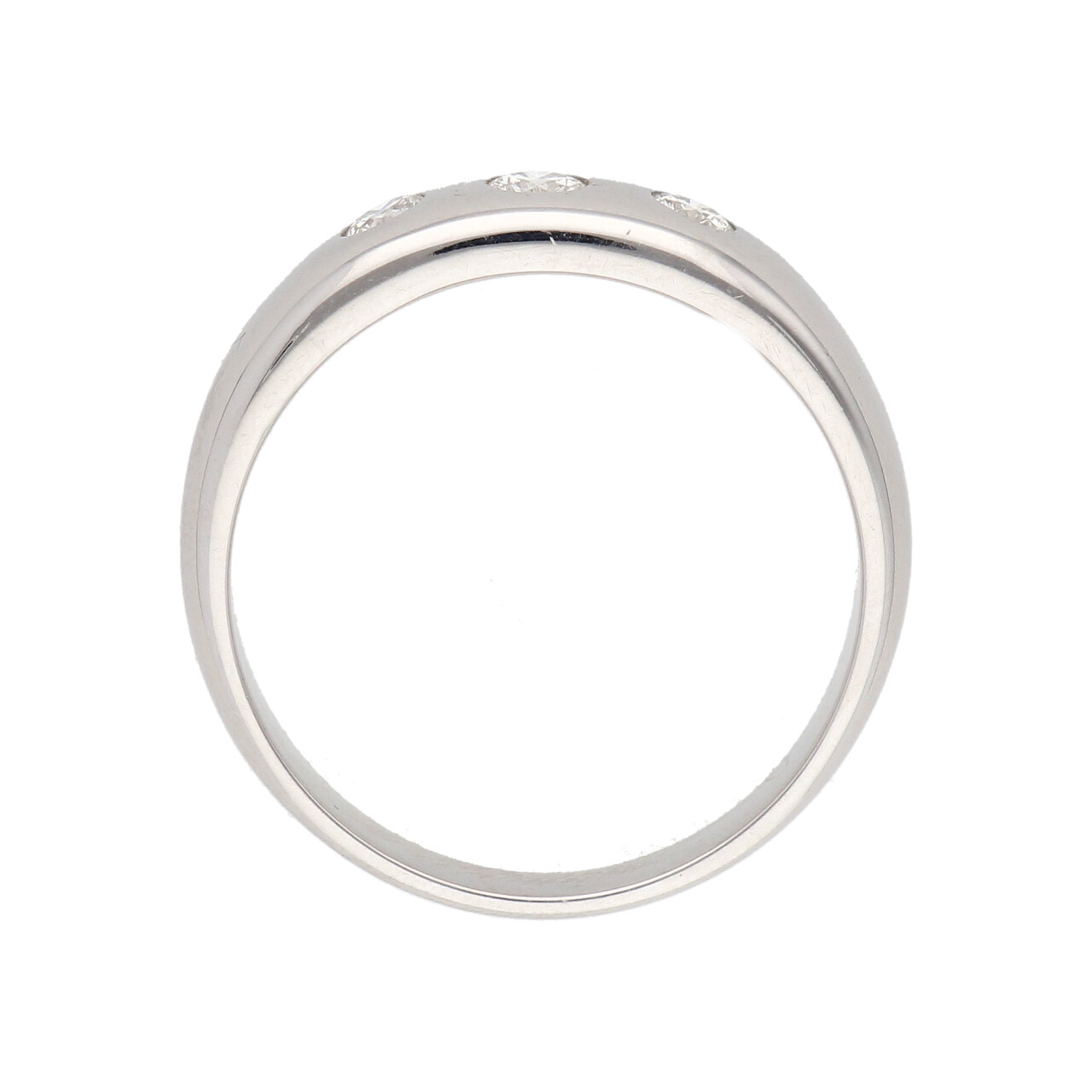 Anello oro bianco con tre diamanti 0,31 ct._4