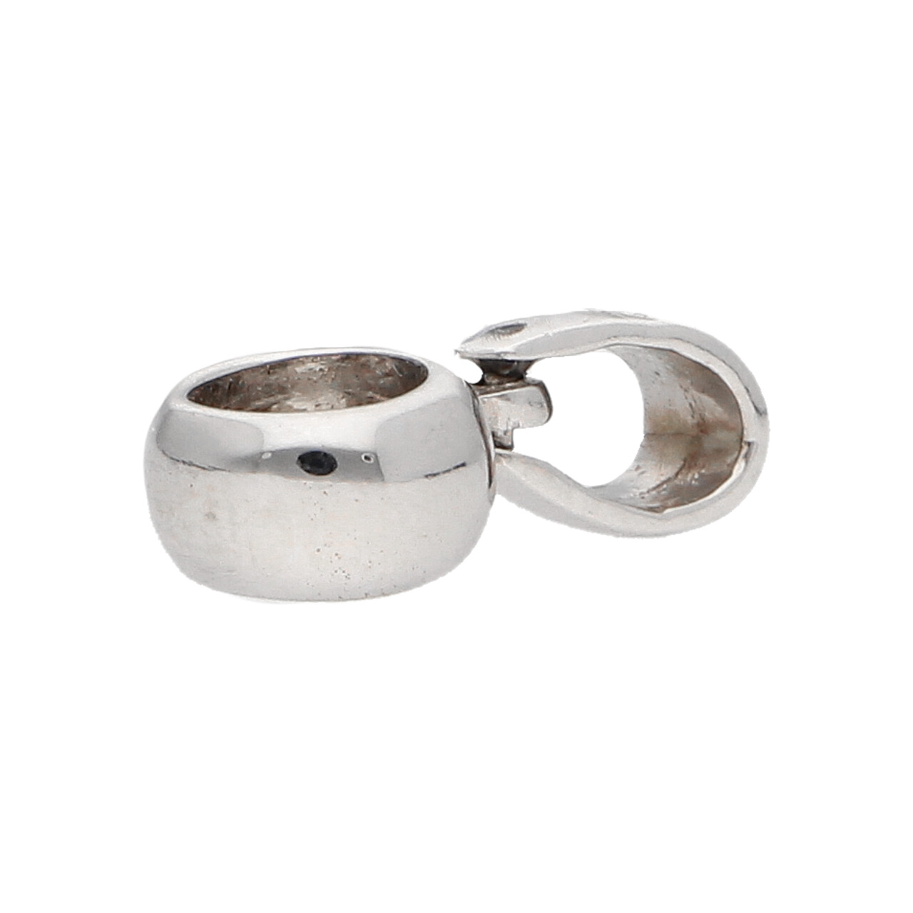 Ciondolo punto luce diamante in oro bianco_3