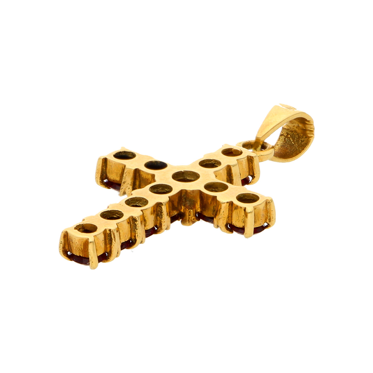 Croce oro giallo con granati_3