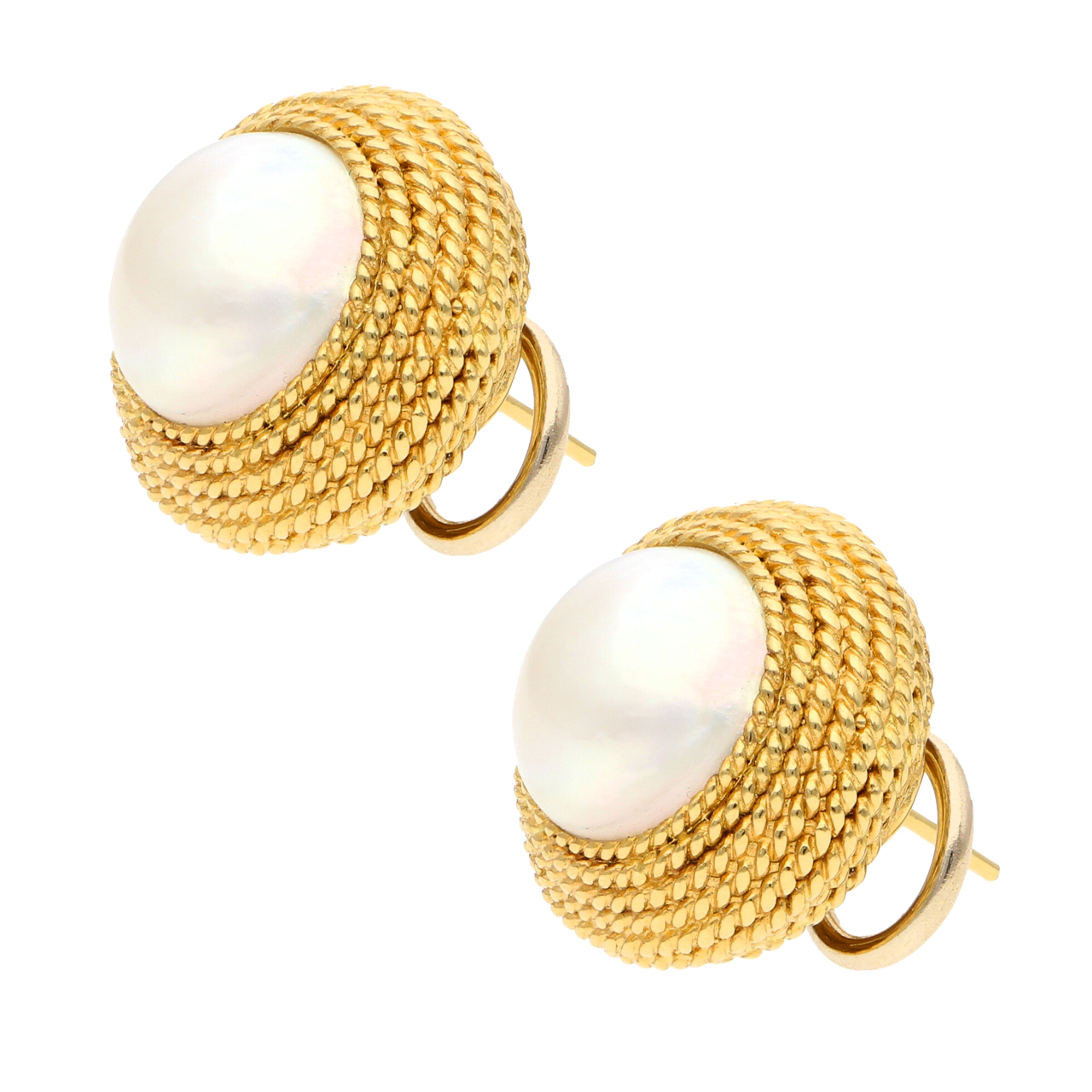 Orecchini oro giallo con perle_2