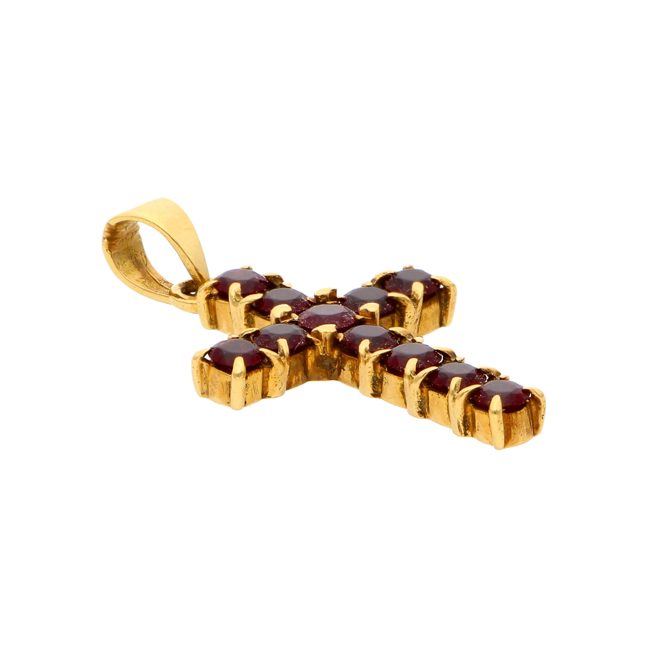 Croce oro giallo con granati_2