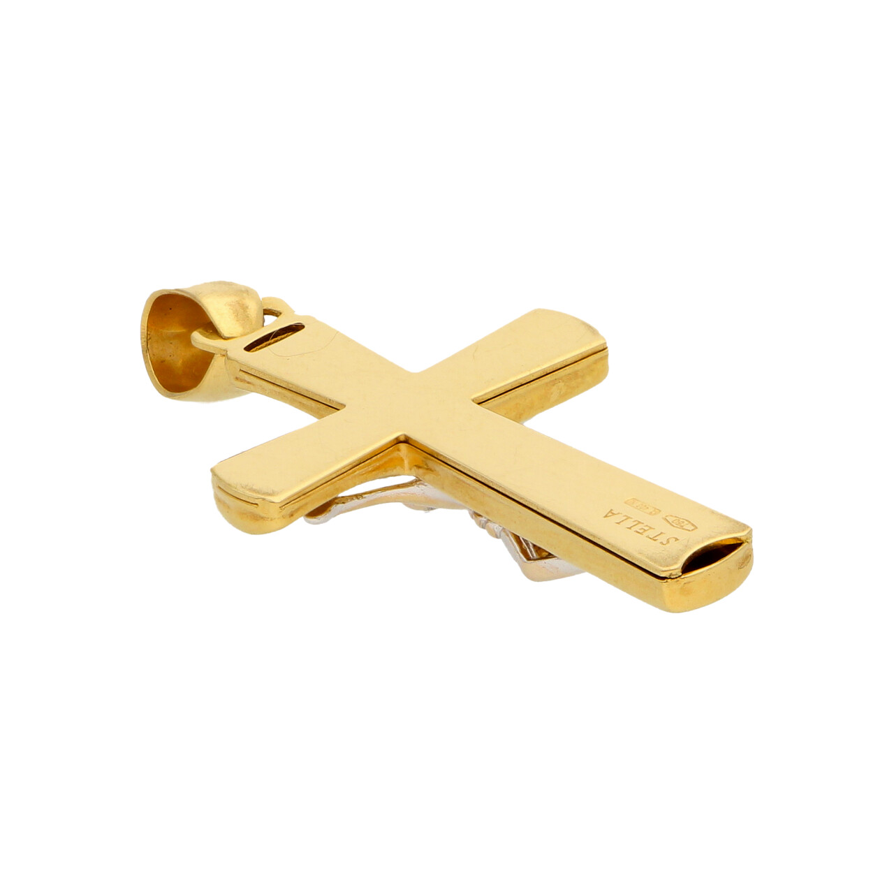 Croce con cristo oro giallo e bianco_3
