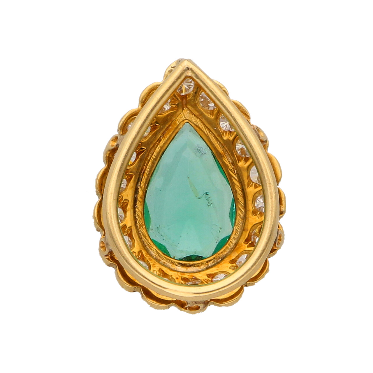 Ciondolo goccia oro giallo con tormalina e diamanti_3