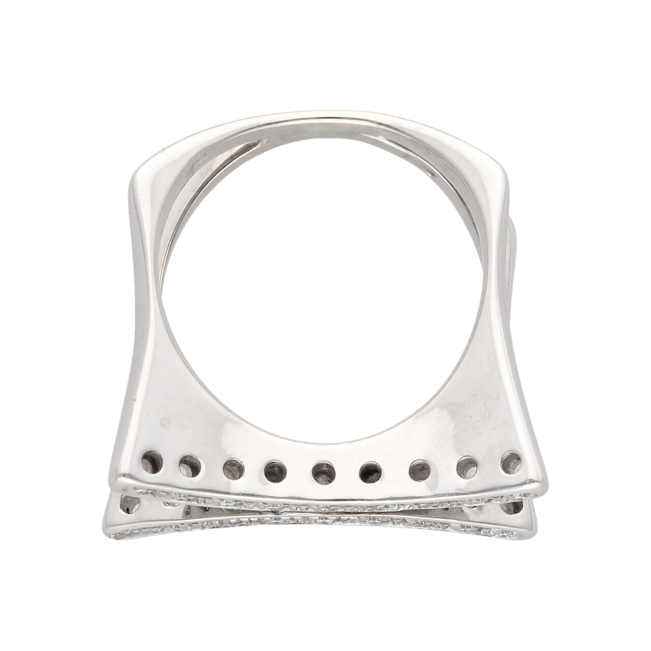 Anello moderno oro bianco con diamanti 0.18 ct._4