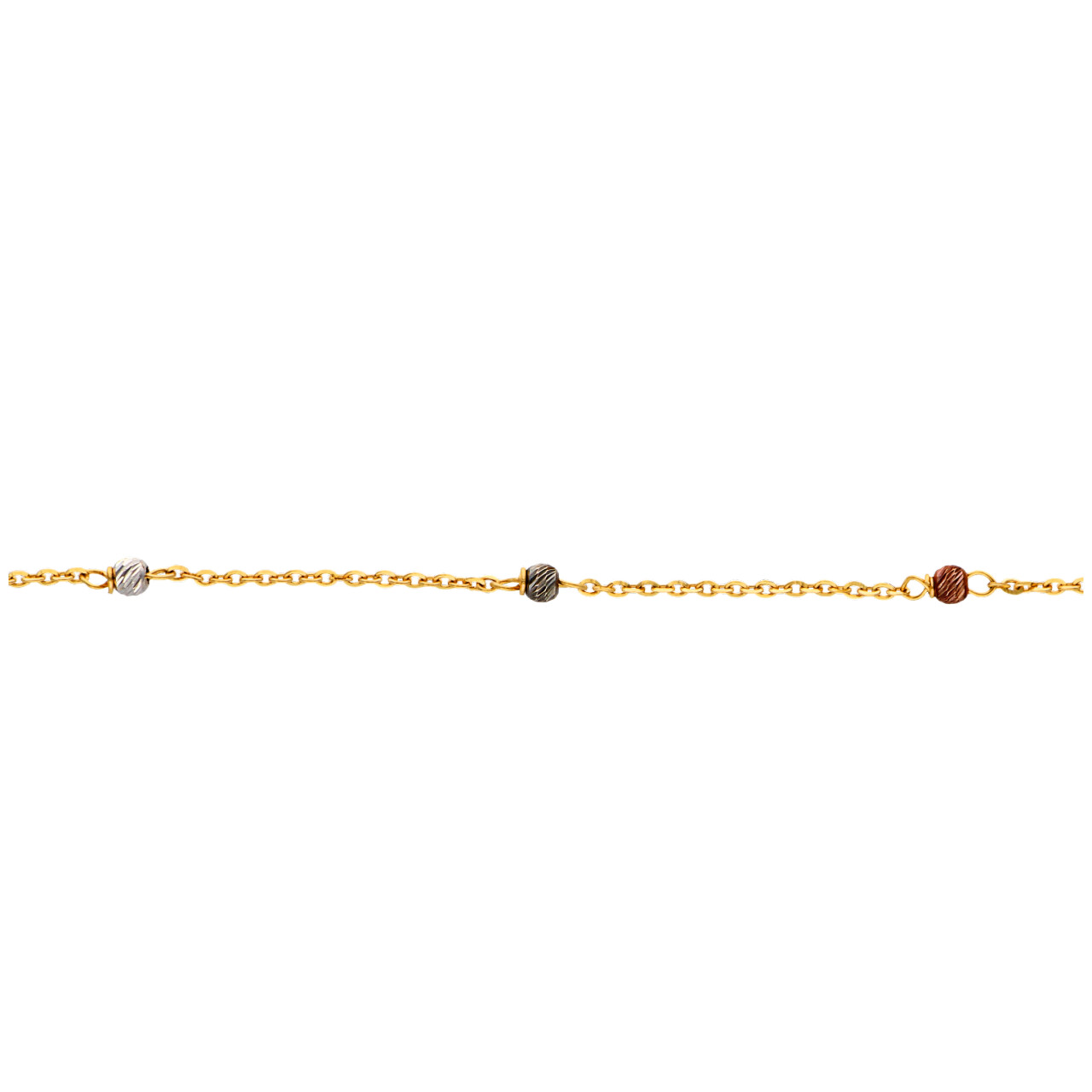 Collana in oro con palline diamantate_3