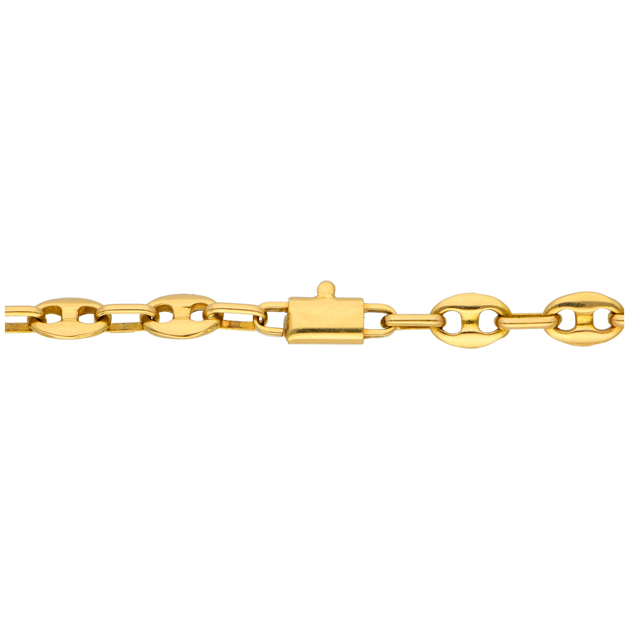 Collana oro giallo maglia chicco di caffè_3