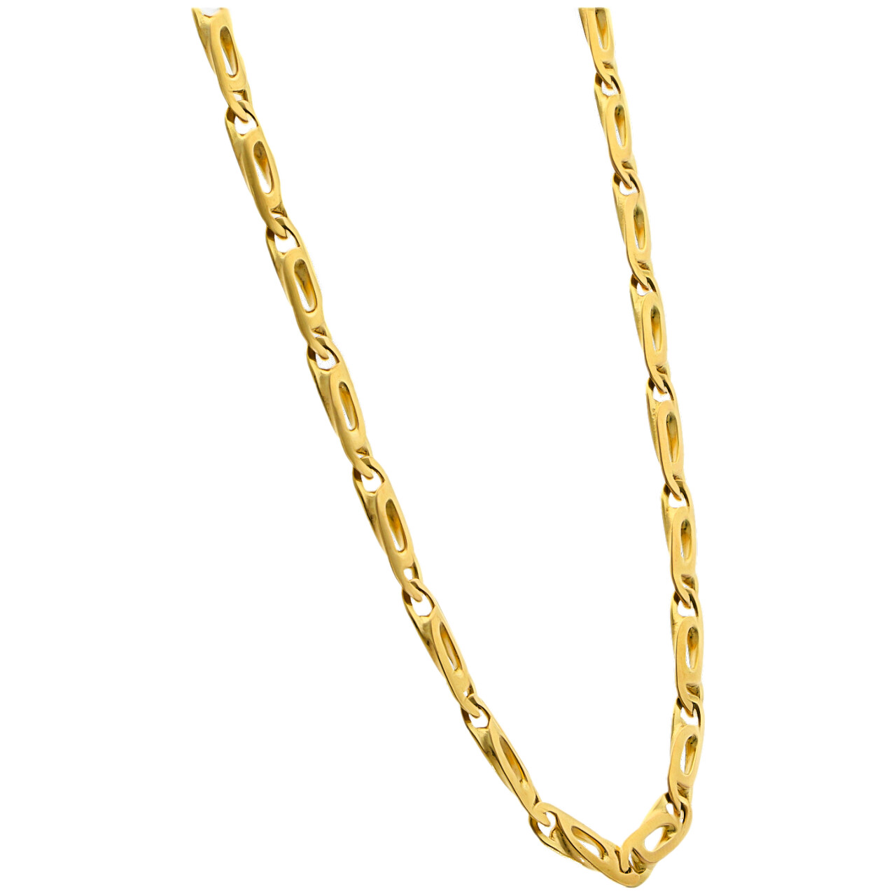 Collana oro giallo maglia occhio di tigre_3