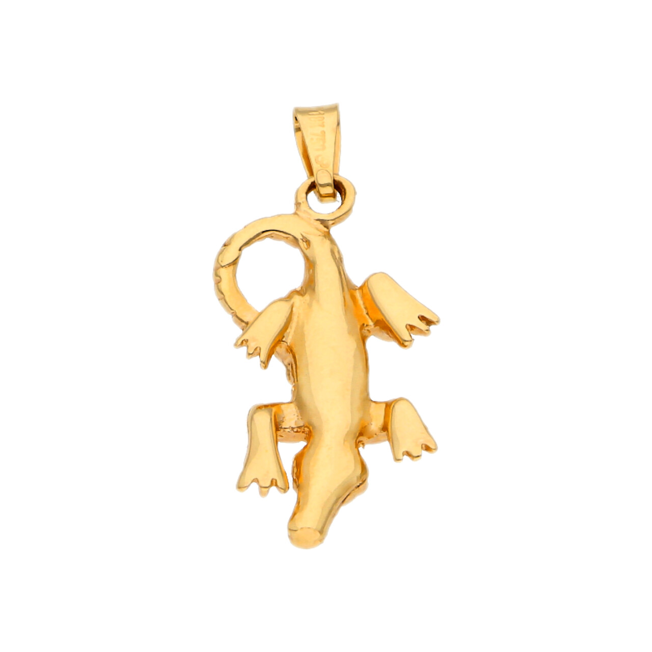 Ciondolo coccodrillo oro giallo_3