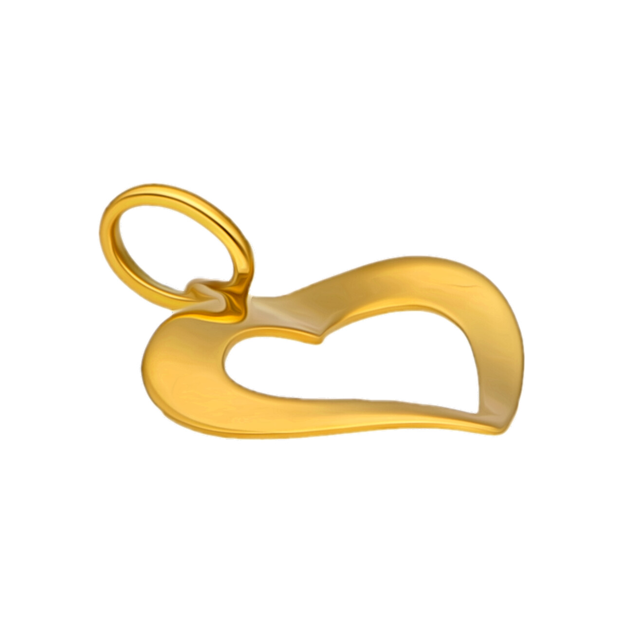 Ciondolo a cuore moderno in oro giallo_2