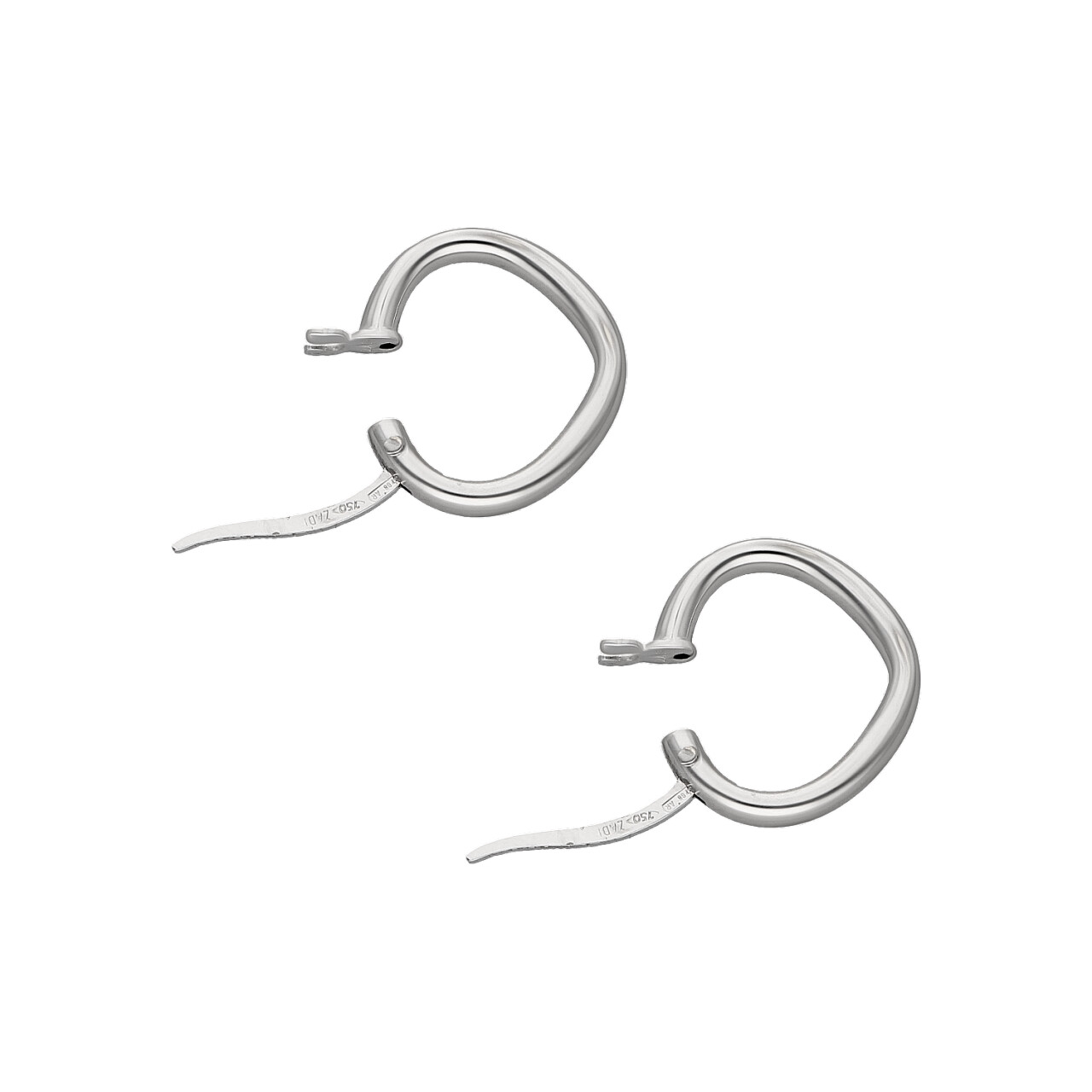 Orecchini oro bianco cerchi cuore_2