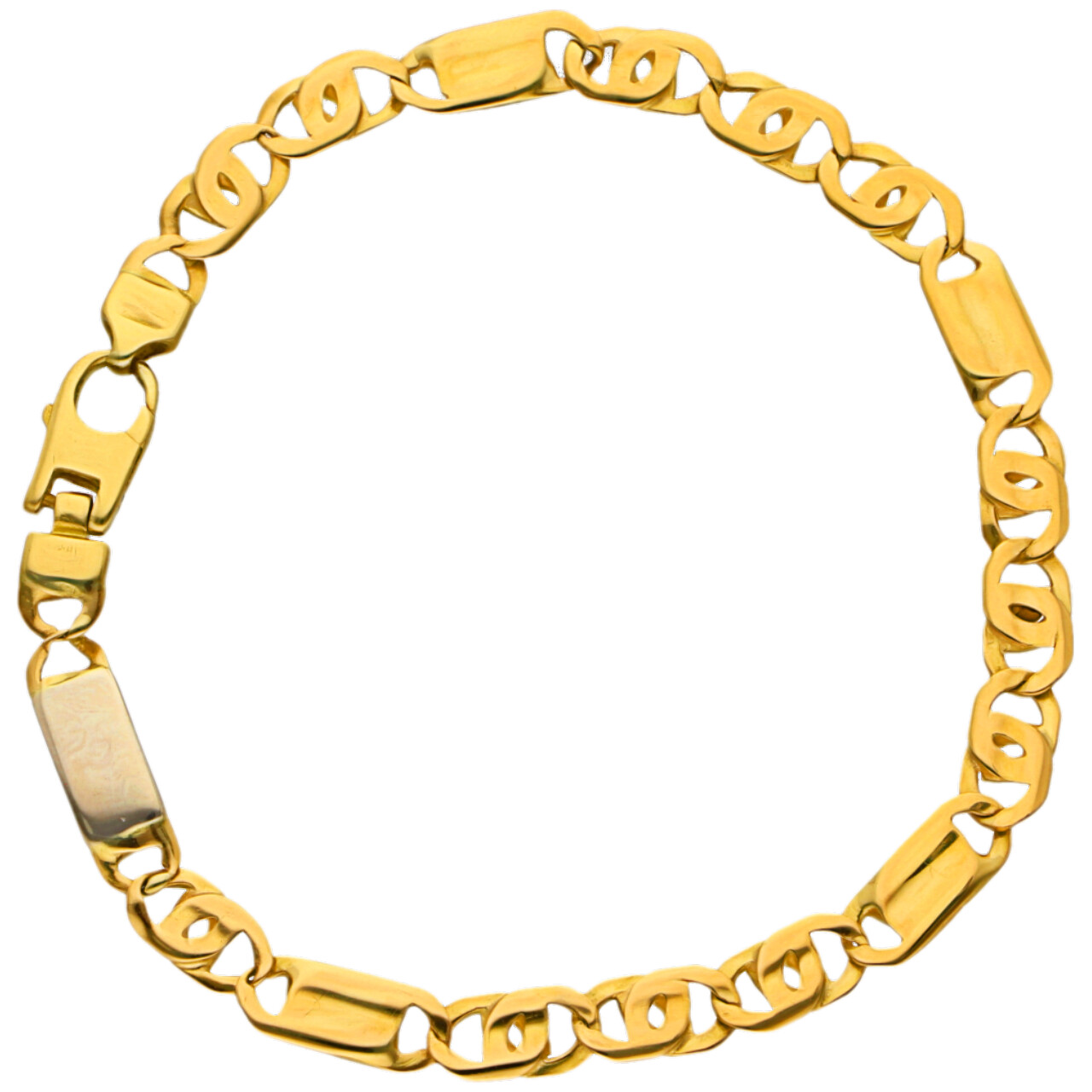 Bracciale 2 ori maglia occhio di pernice_1