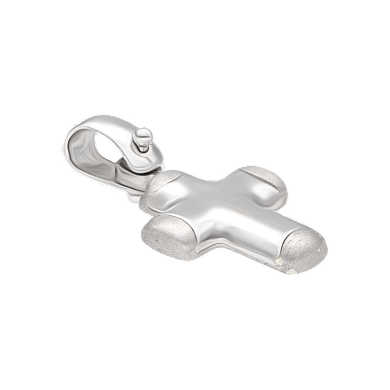 Croce oro bianco semisatinata_2