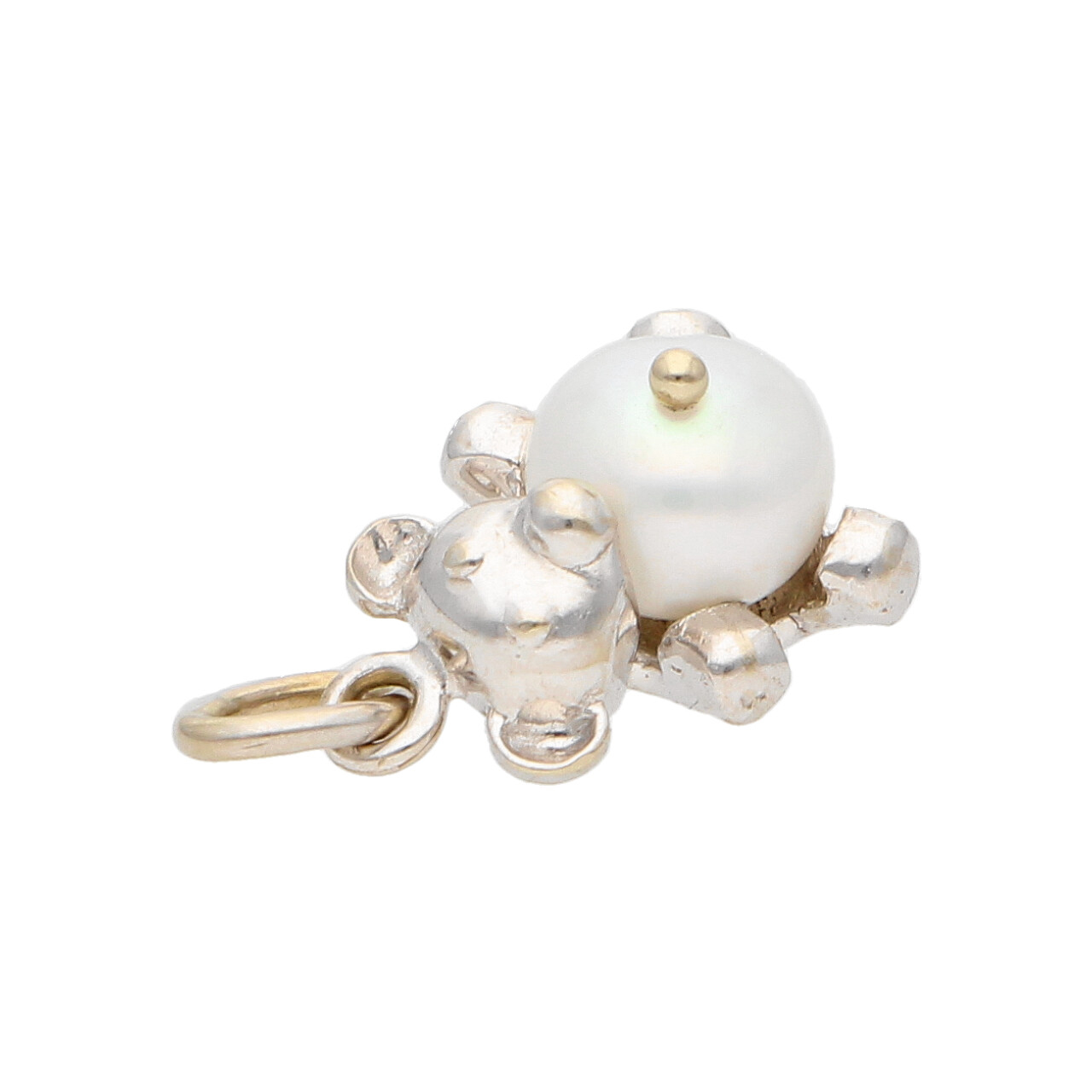 Ciondolo orsetto oro bianco con perla_2