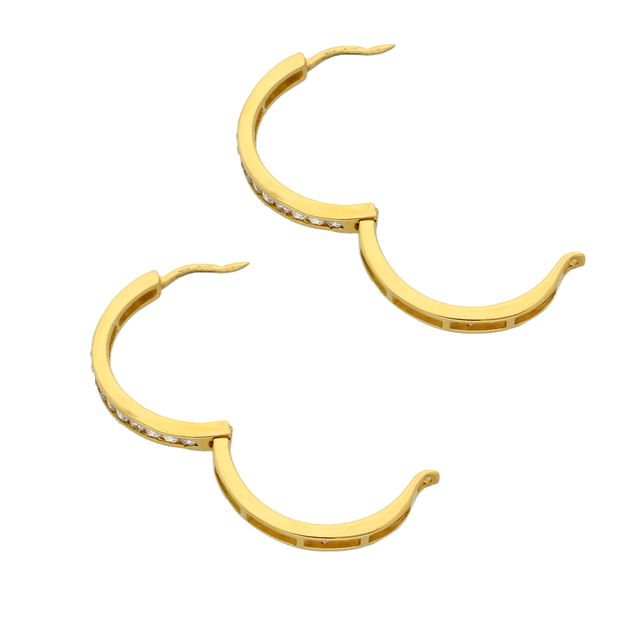 Orecchini cerchio oro giallo con zirconi_3