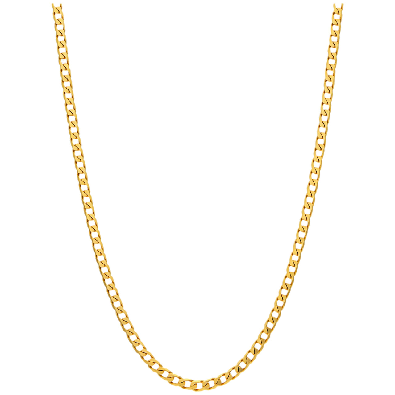 Halskette aus 18 Karat Gelbgold mit Vollglieder-Gourmette-Kette