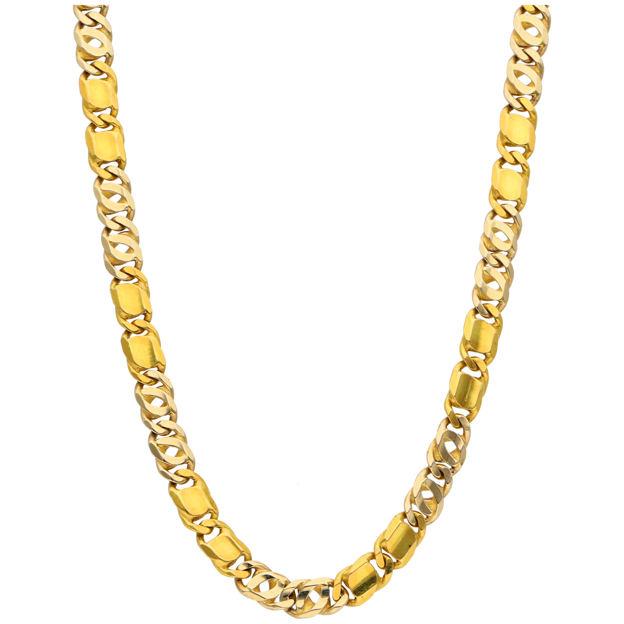 Collana piena due ori con maglia lavorata_1