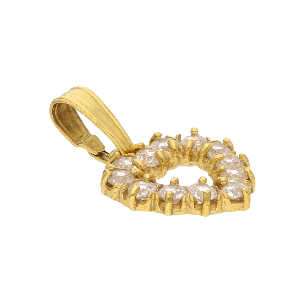 Ciondolo cuore oro giallo con zirconi_2