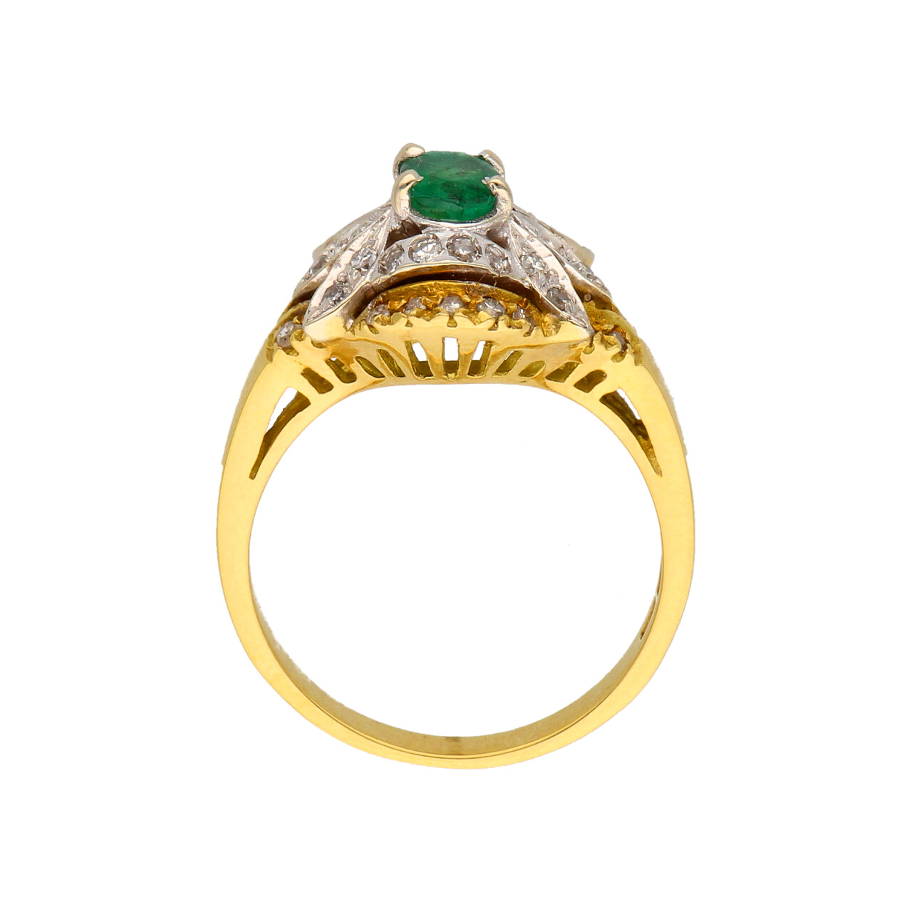 Anello due ori con diamanti e smeraldo_3