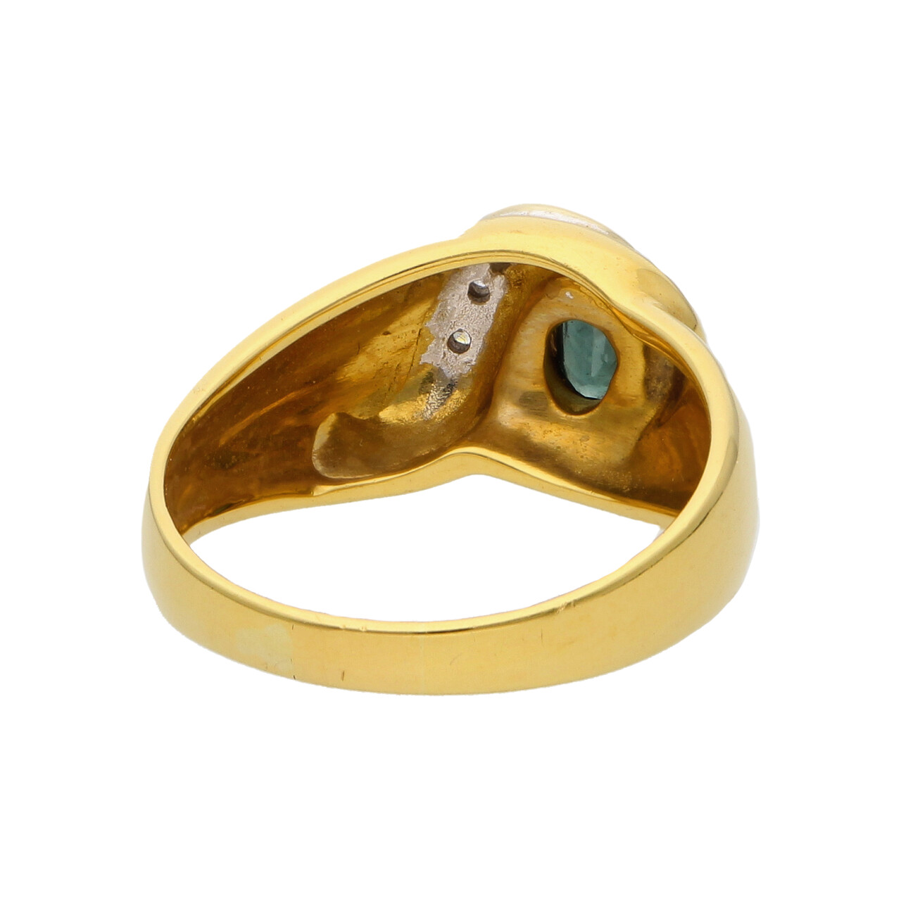 Anello oro giallo con diamanti e zaffiro_3