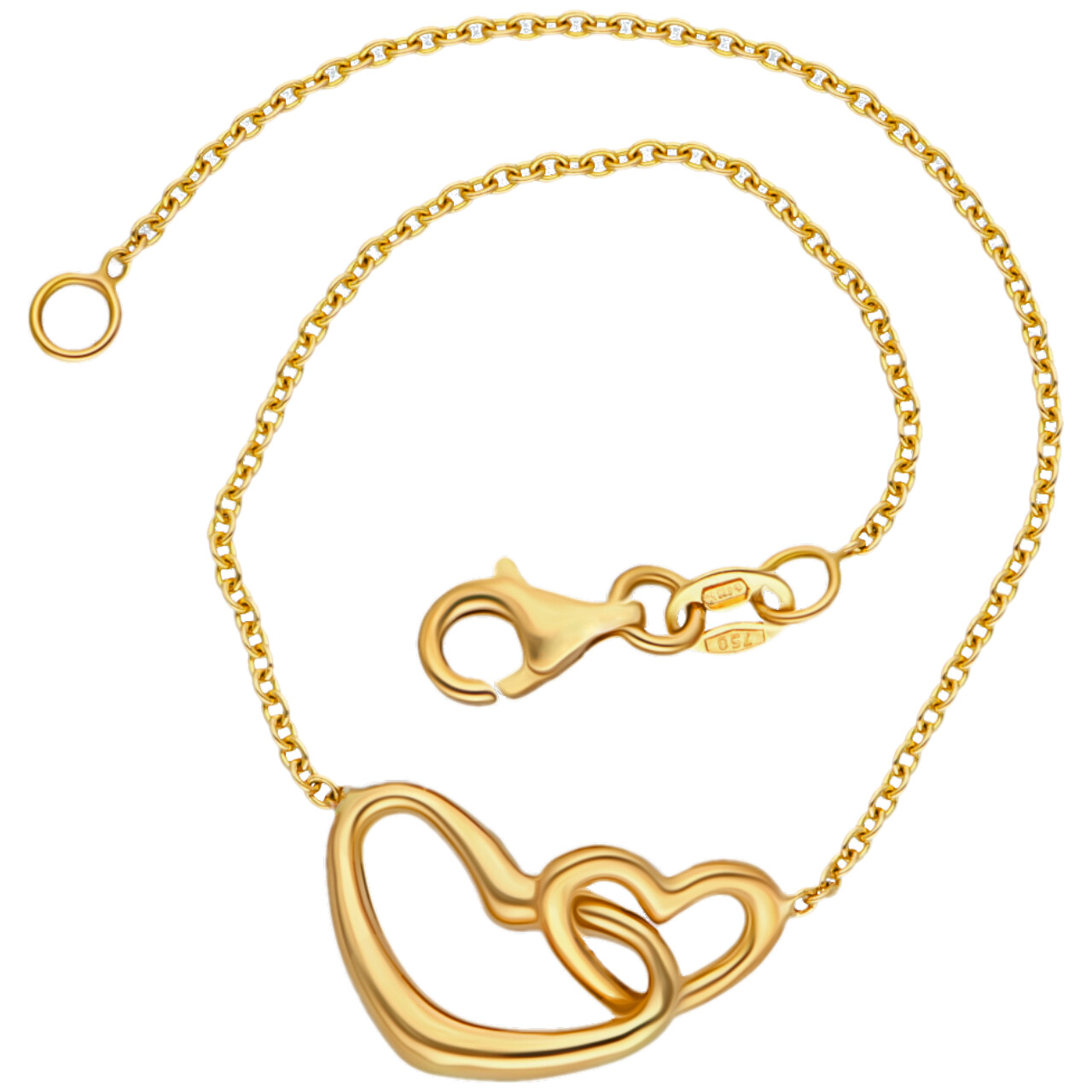 Bracciale oro giallo con cuori_2