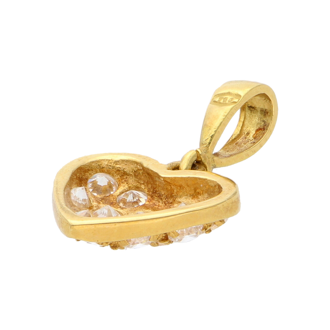 Ciondolo cuore oro giallo con zirconi_4