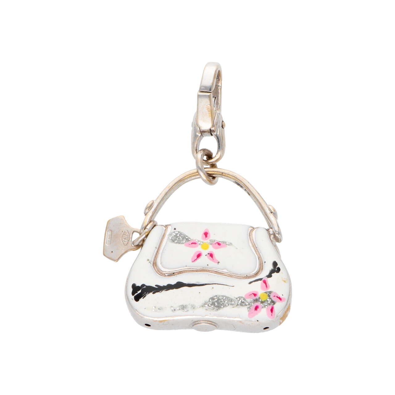 Ciondolo borsetta rosato oro bianco_4
