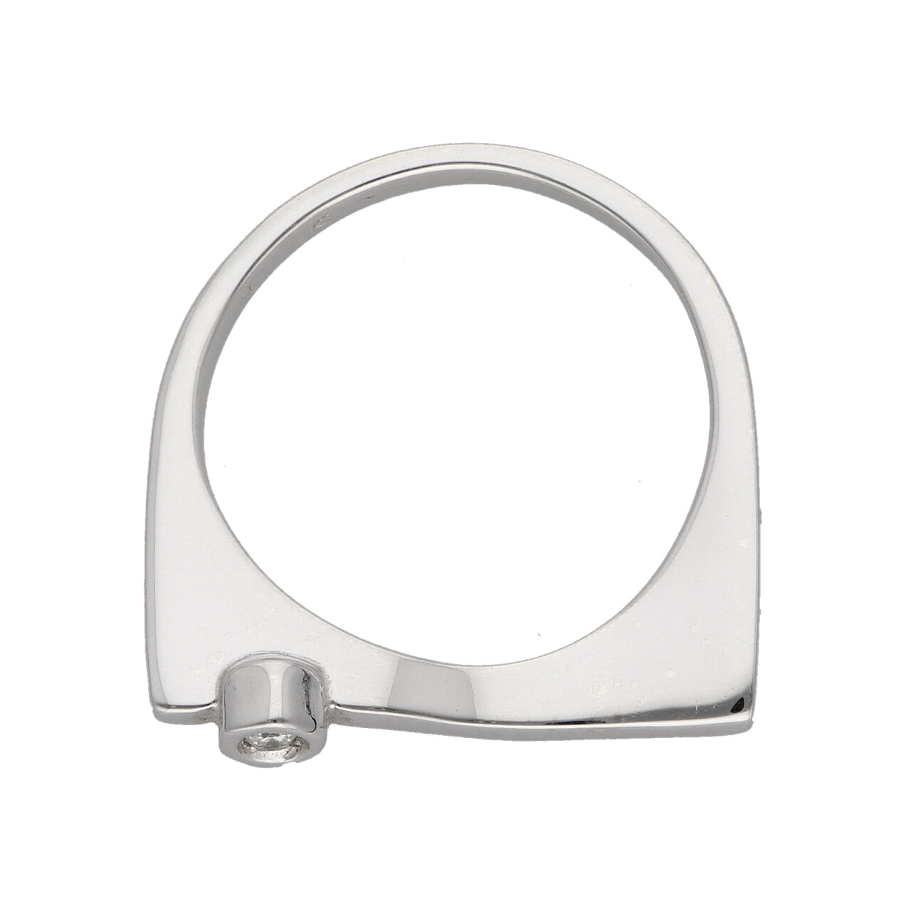 Anello moderno in oro bianco con diamante_2