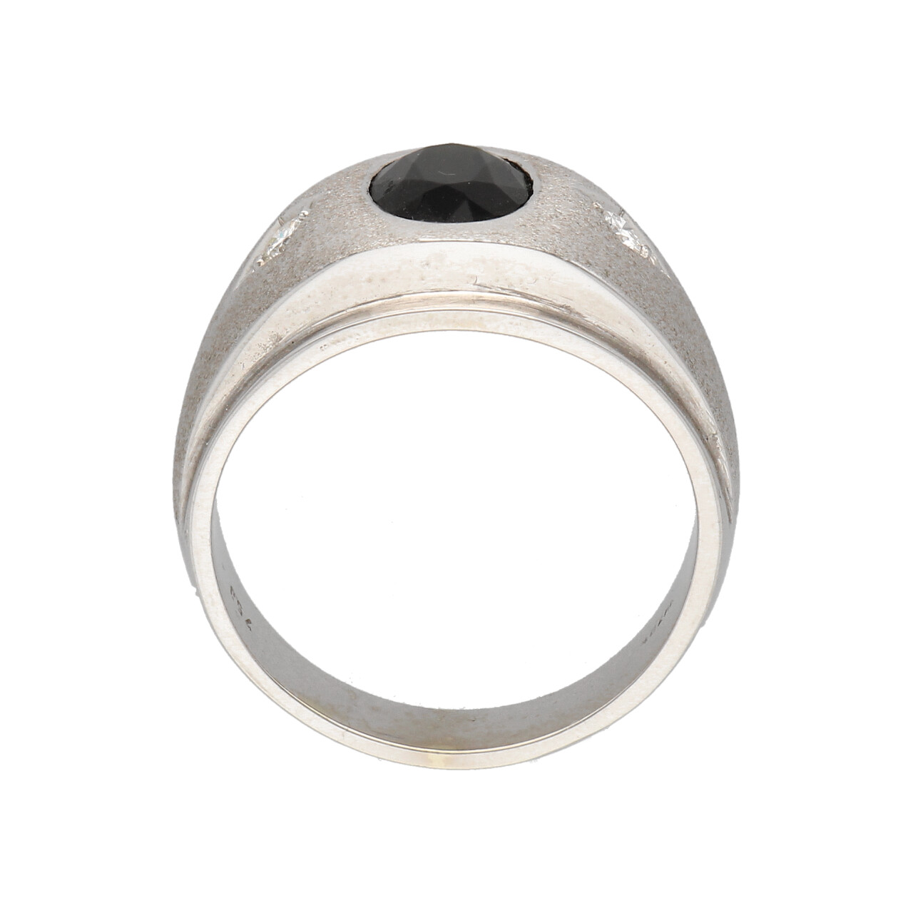 Anello oro bianco con quarzo verde e diamanti_3