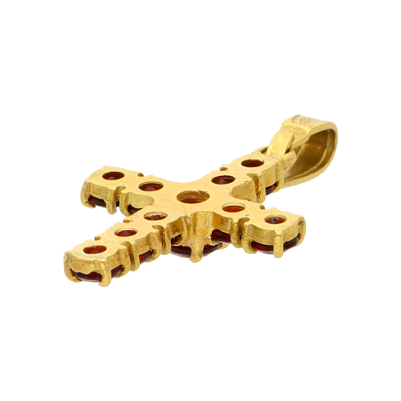 Croce oro giallo con granati_4