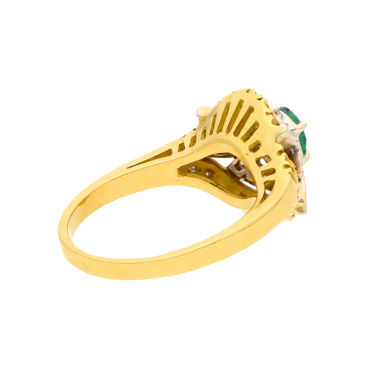 Anello due ori con diamanti e smeraldo_4