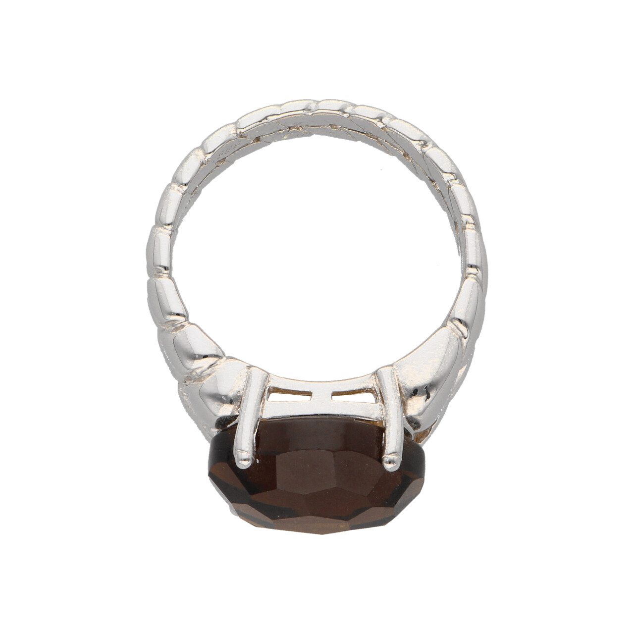 Anello oro bianco 14kt con quarzo morione_2