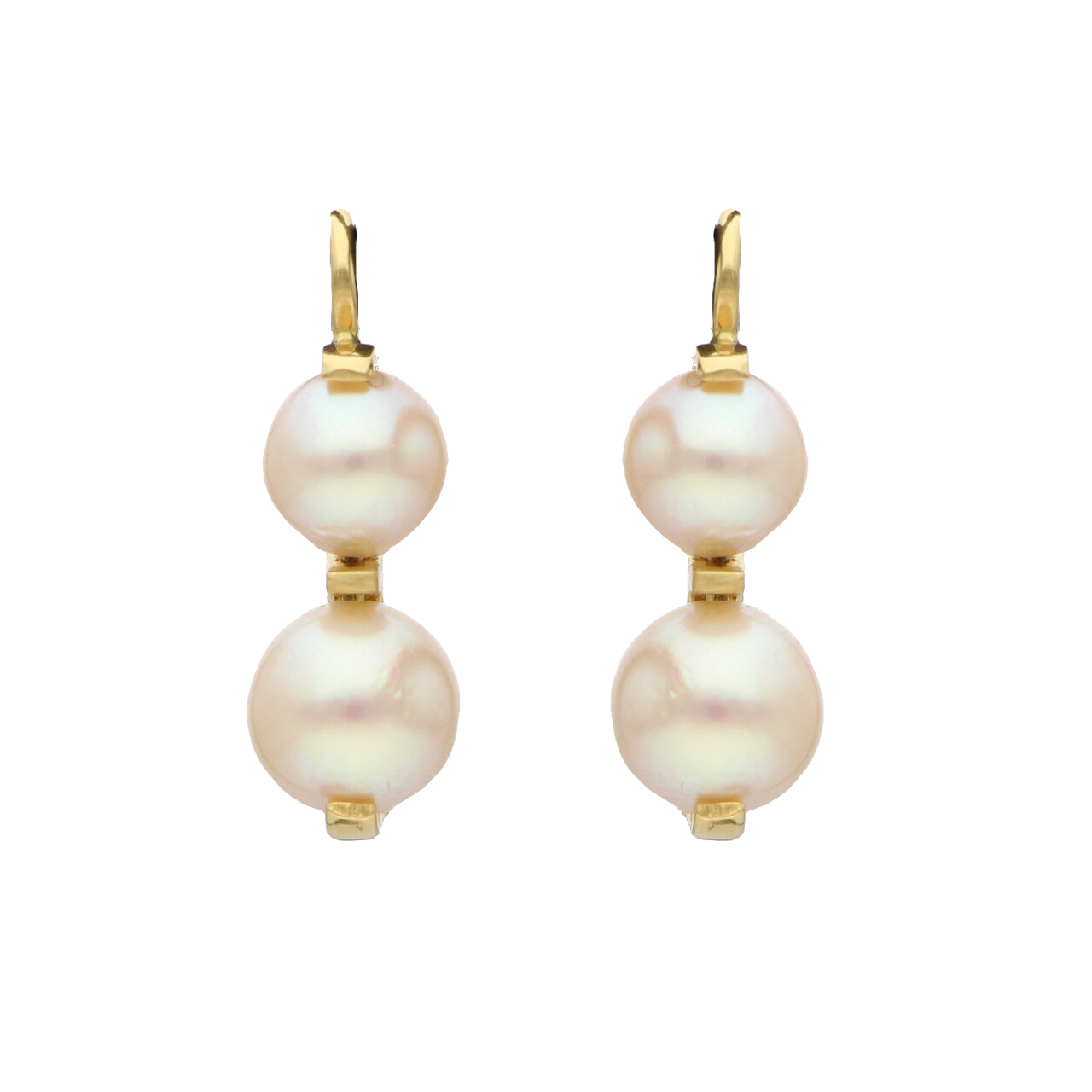 Ohrhänger aus 18 Karat Gelbgold mit Perlen