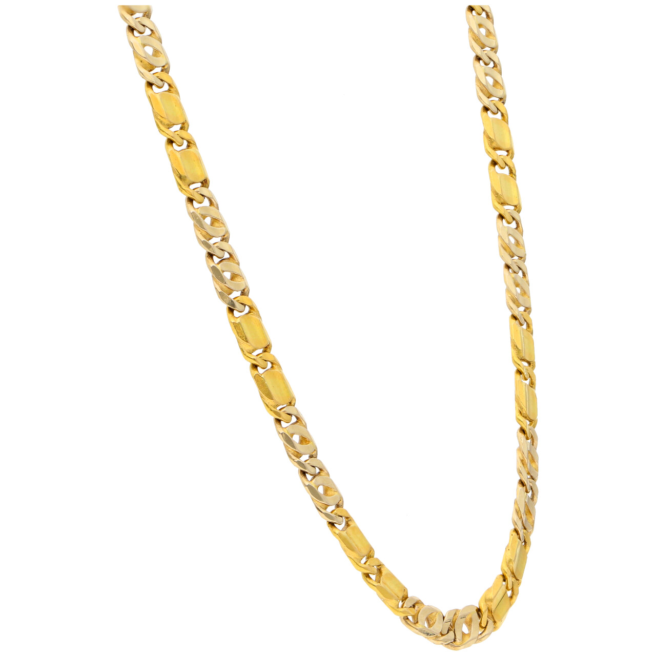 Collana piena due ori con maglia lavorata_3