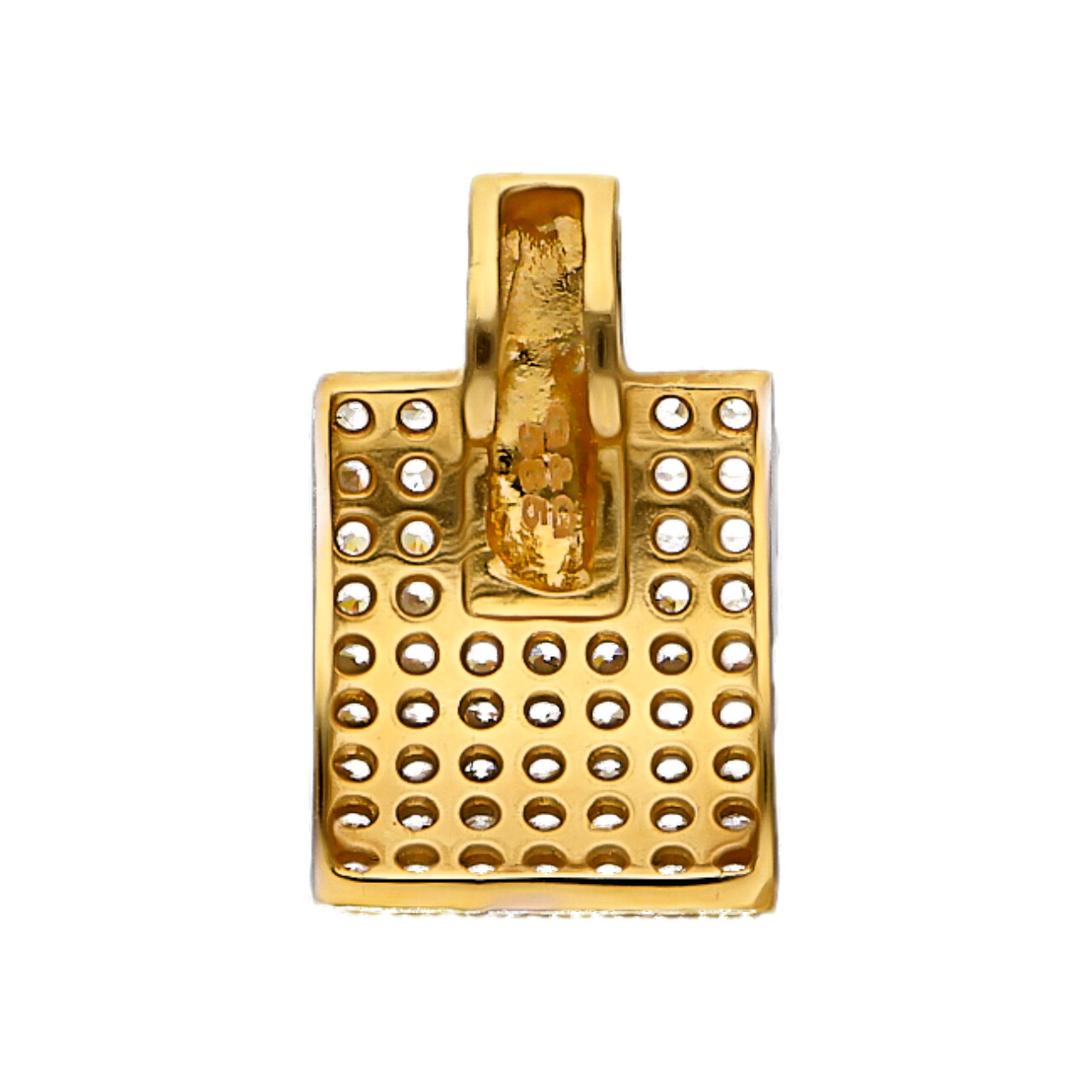 Ciondolo due ori 14kt con pavè di zirconi_4