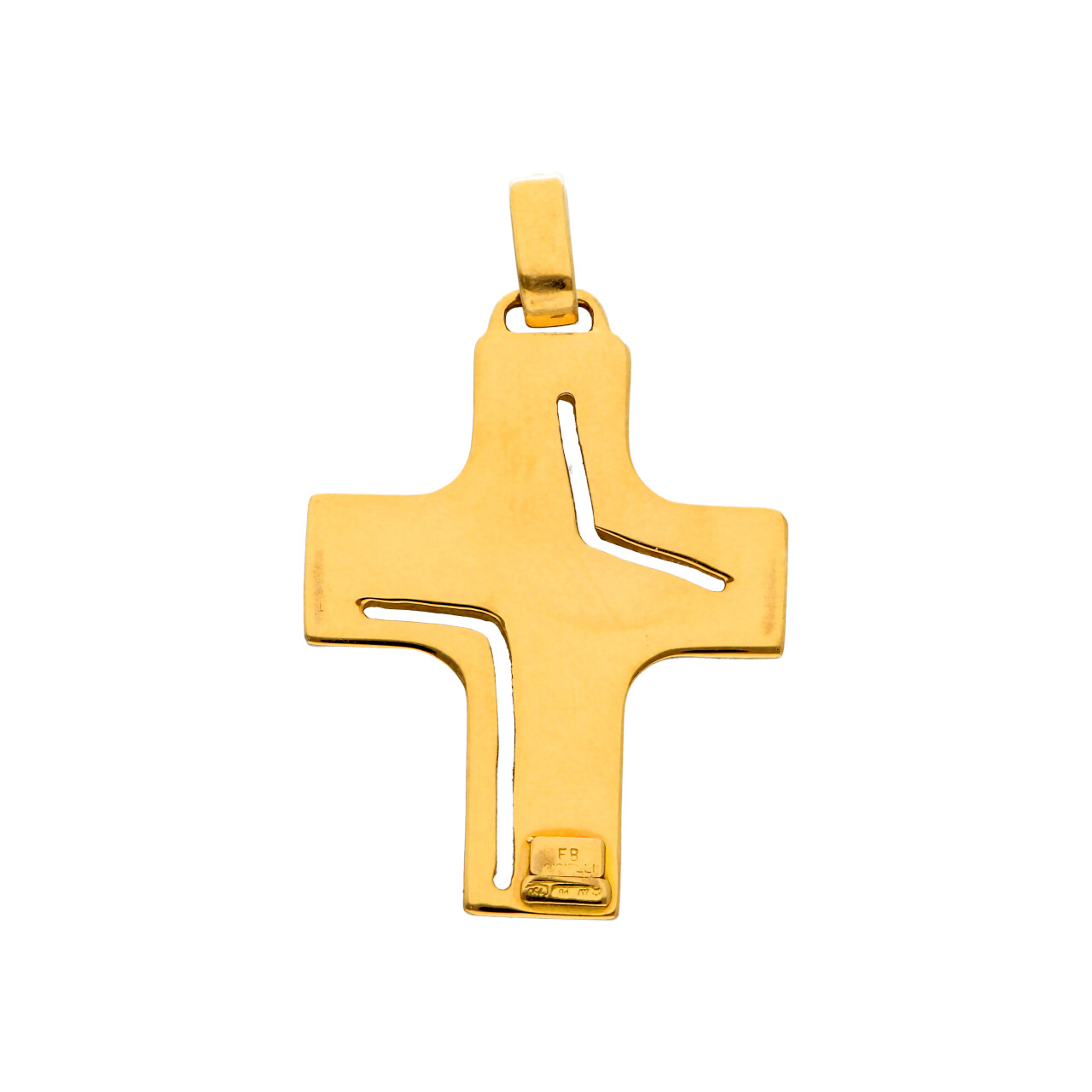 Ciondolo croce lavorata oro giallo_3