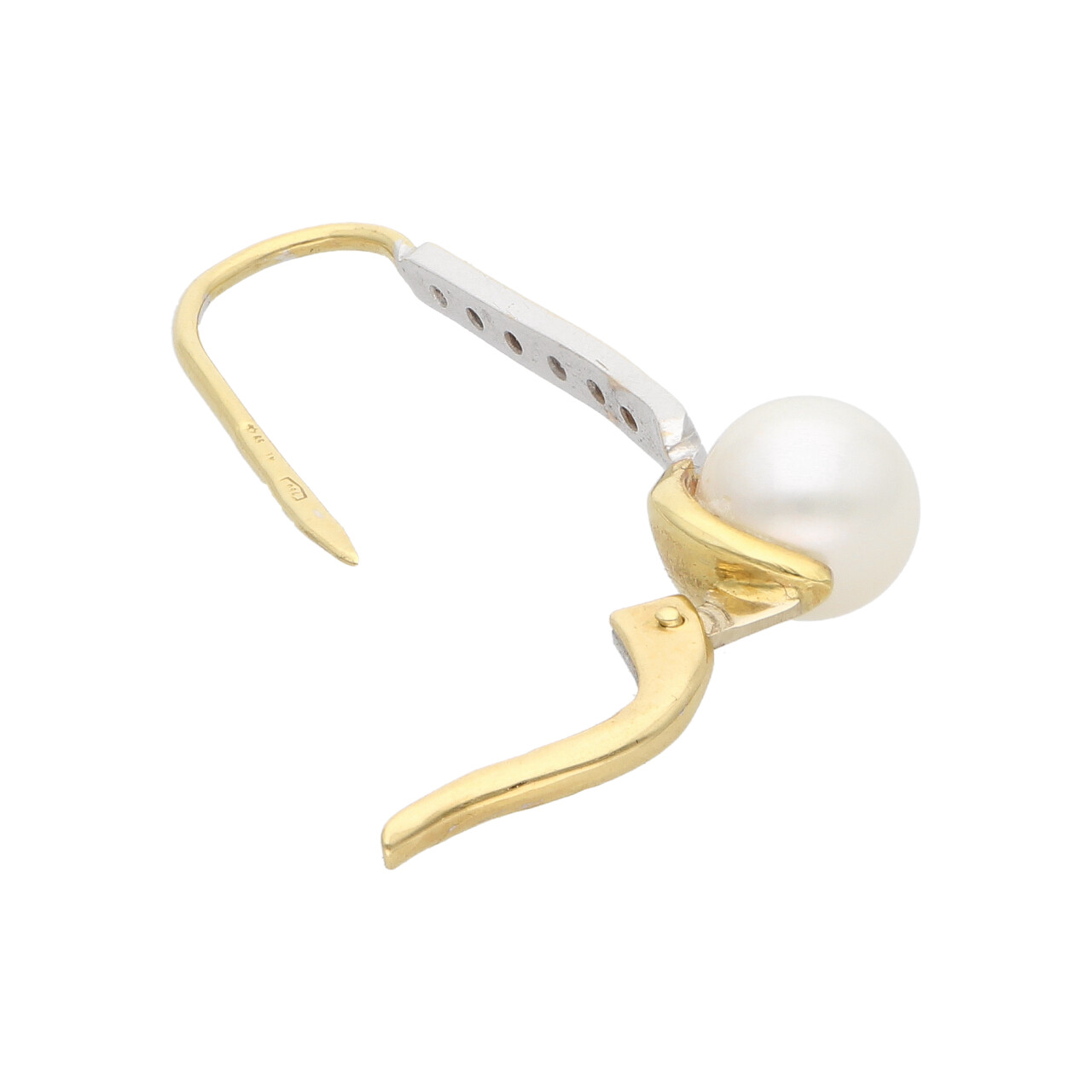 Orecchini pendenti due ori con perle_3