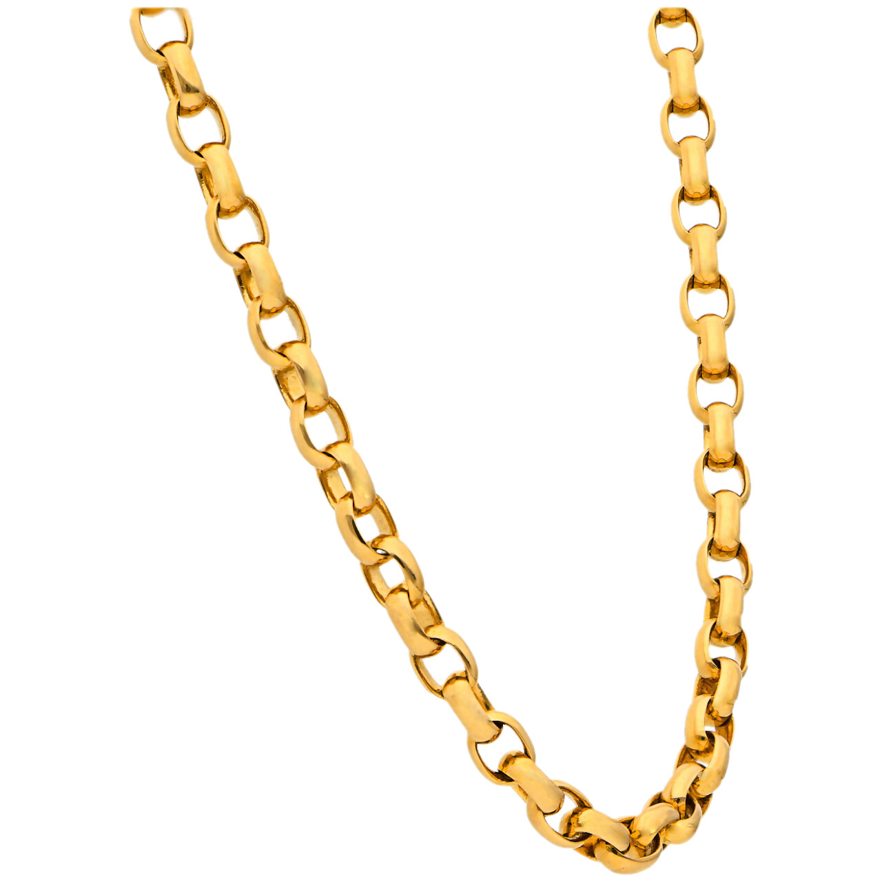 Collana maglia rolò oro giallo con diamantini_3