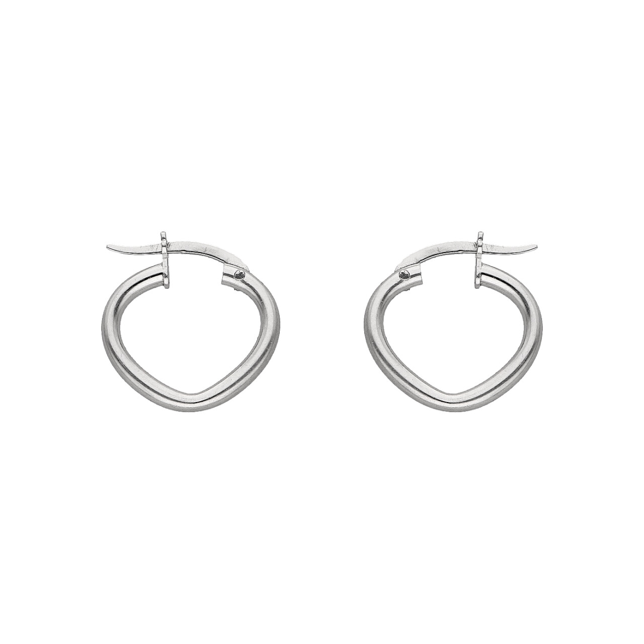 Orecchini oro bianco cerchi cuore_1