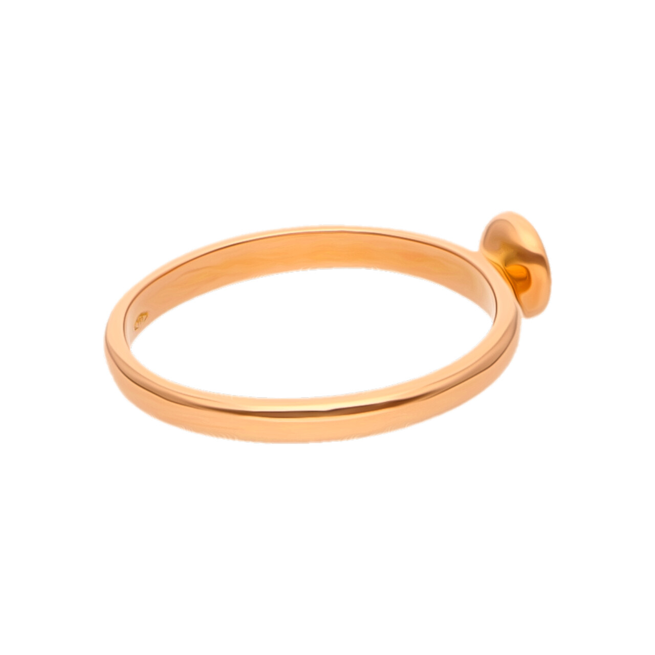 Anello in oro rosa con pietra verde_3