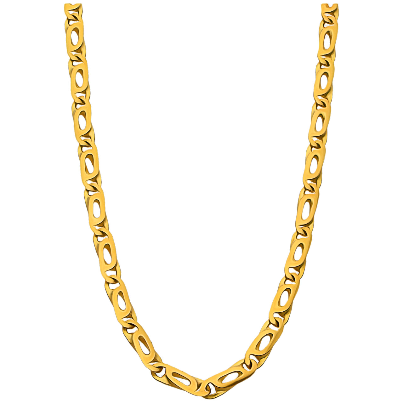 Collana oro giallo maglia occhio di tigre_1