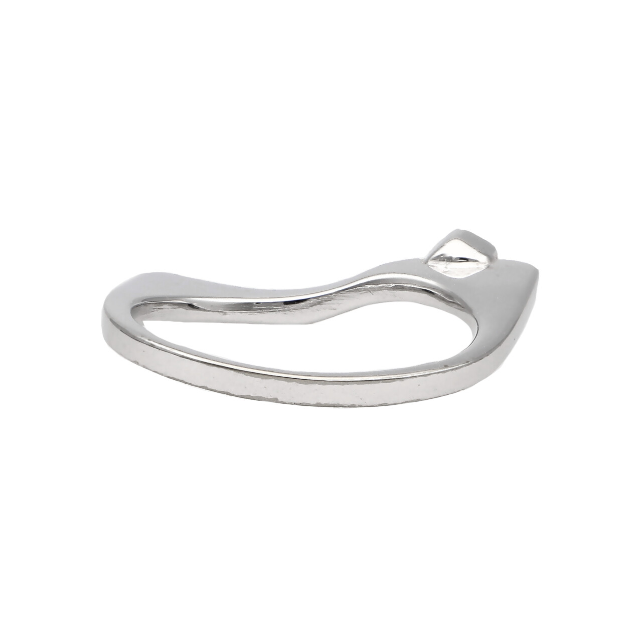 Anello moderno in oro bianco con diamante_4