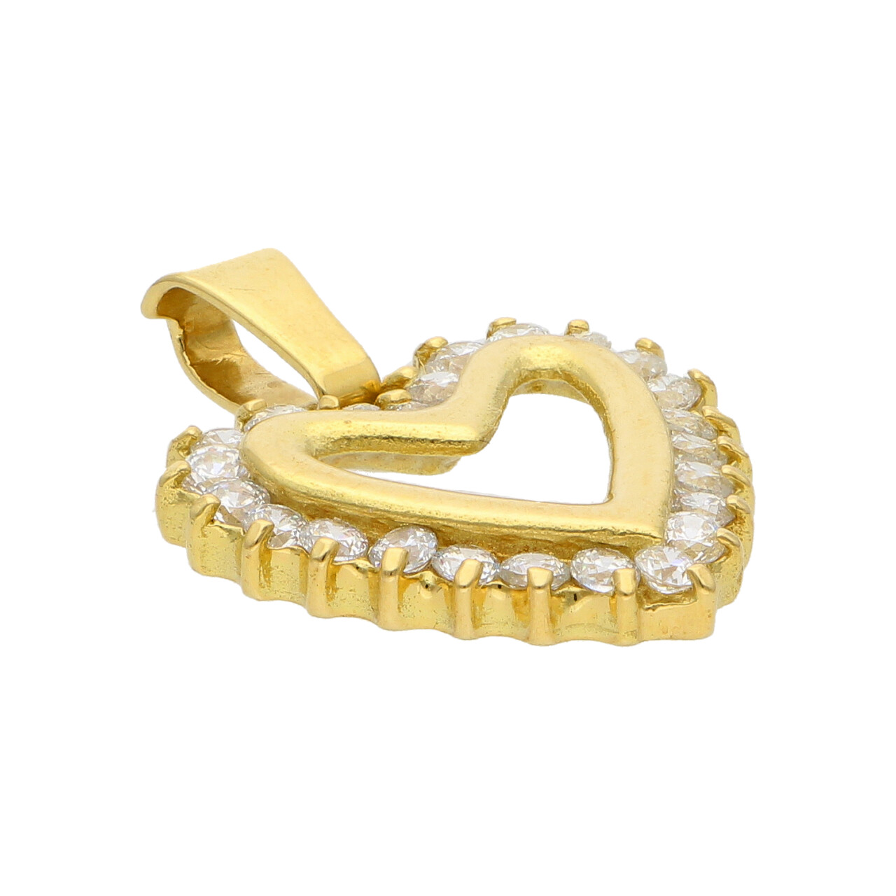 Ciondolo cuore oro giallo con zirconi_2