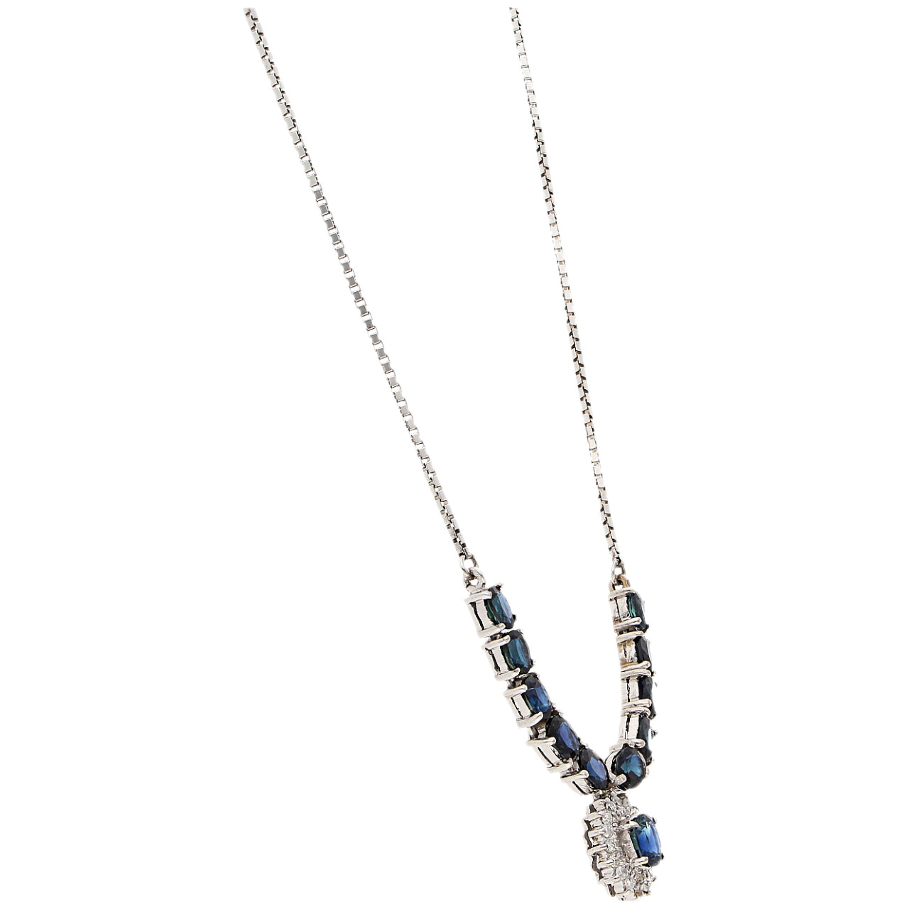 Collier reale oro bianco con zaffiri e diamanti_3