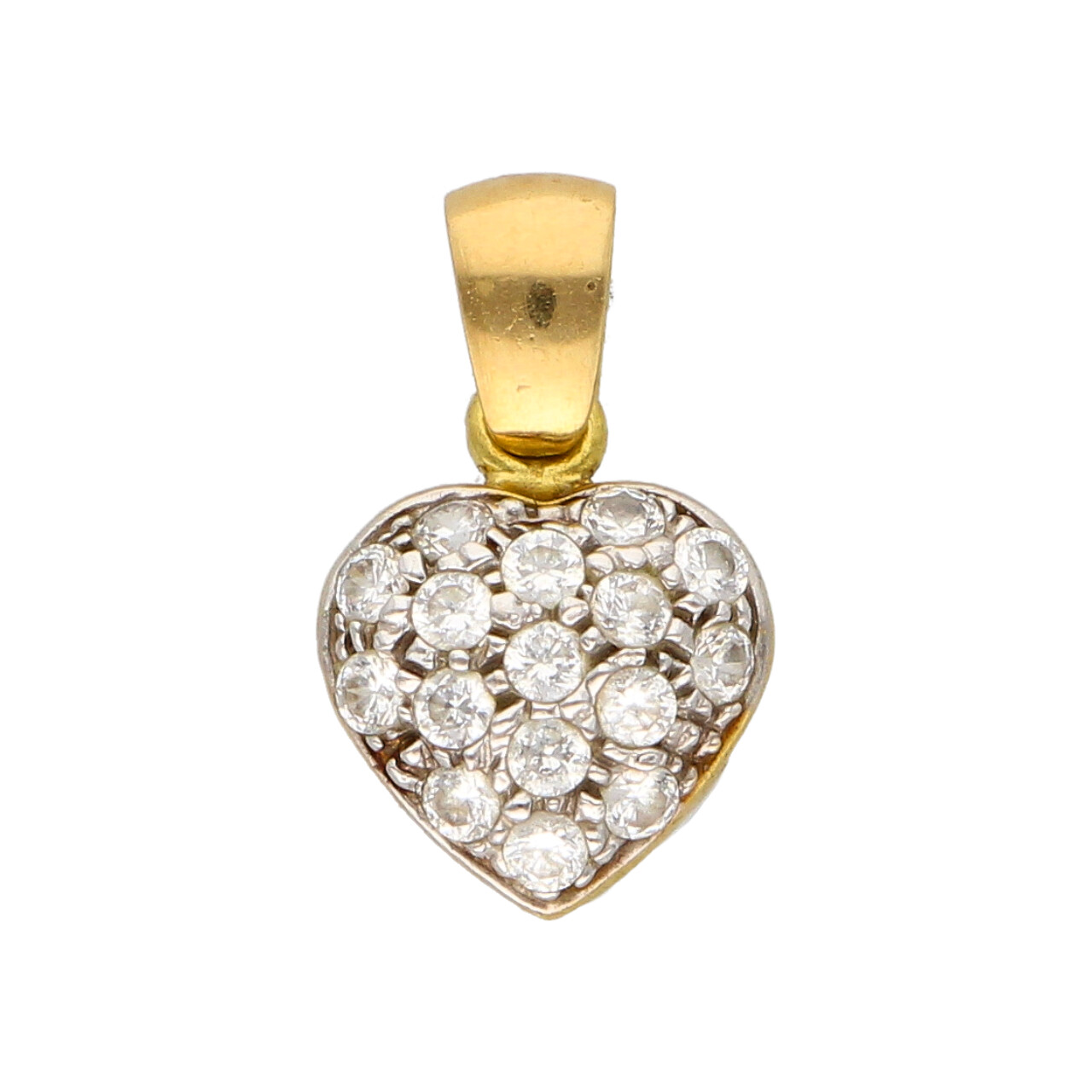 Cuore oro bianco e giallo con zirconi_1