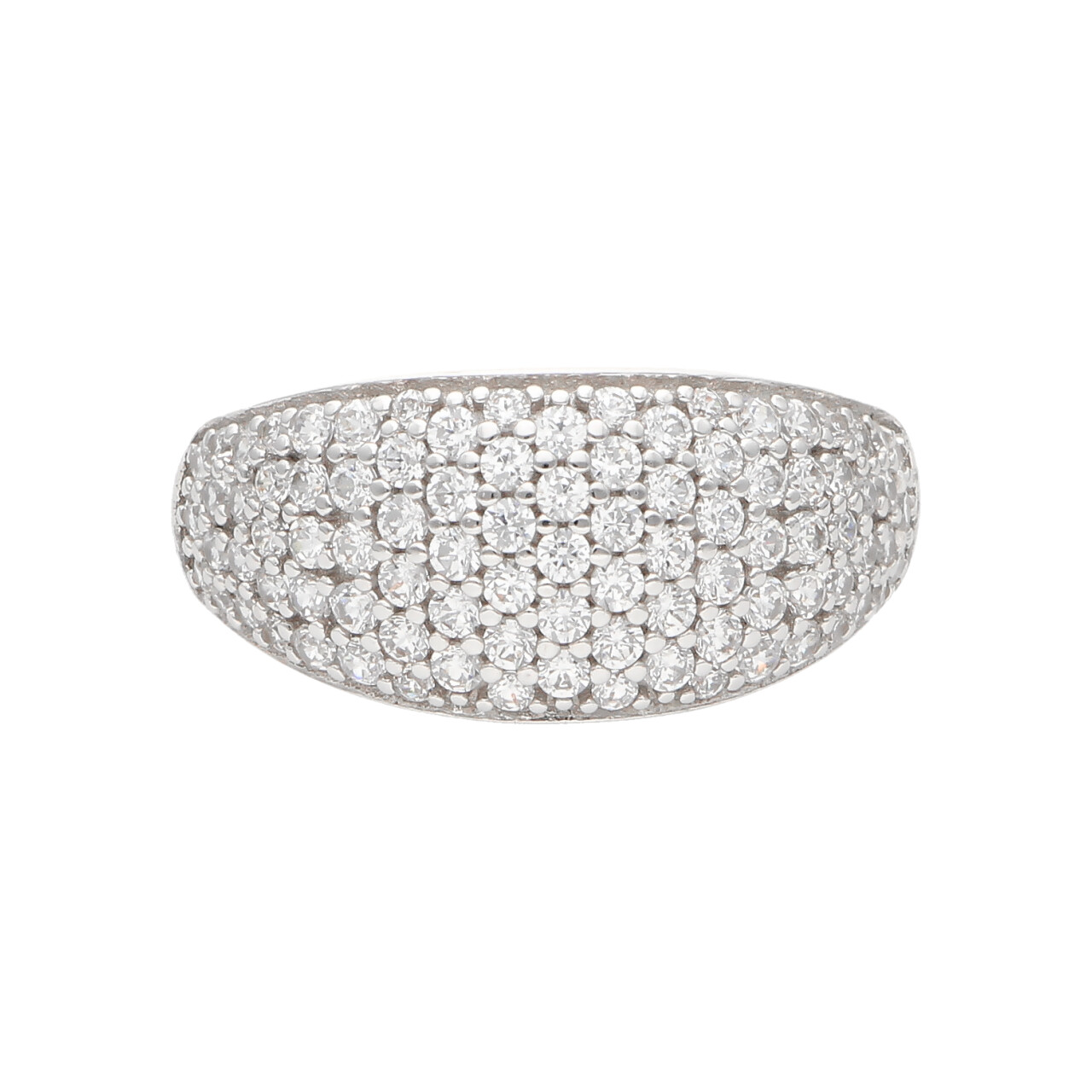 Anello oro bianco con pavè di zirconi_1