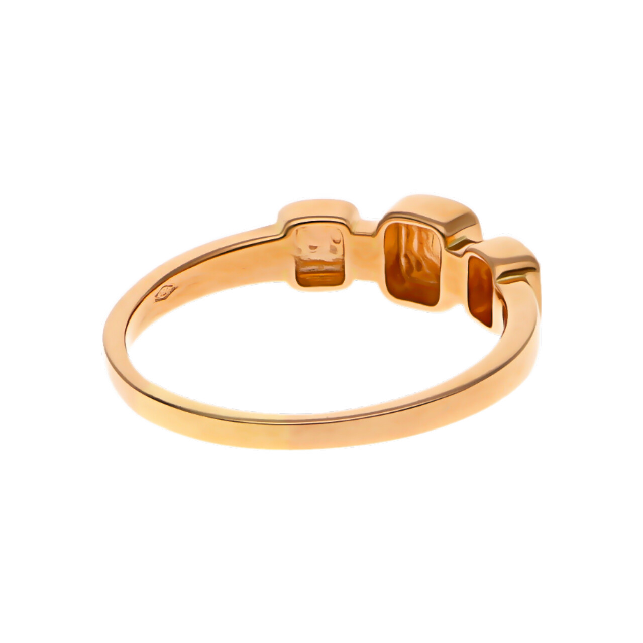 Anello oro rosa con diamanti bianchi e gialli ct. 0.32_3